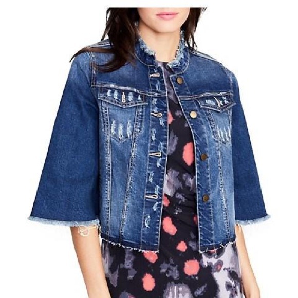 Rachel Roy - Bell Sleeve Denim Jacket - Picture 5 of 6